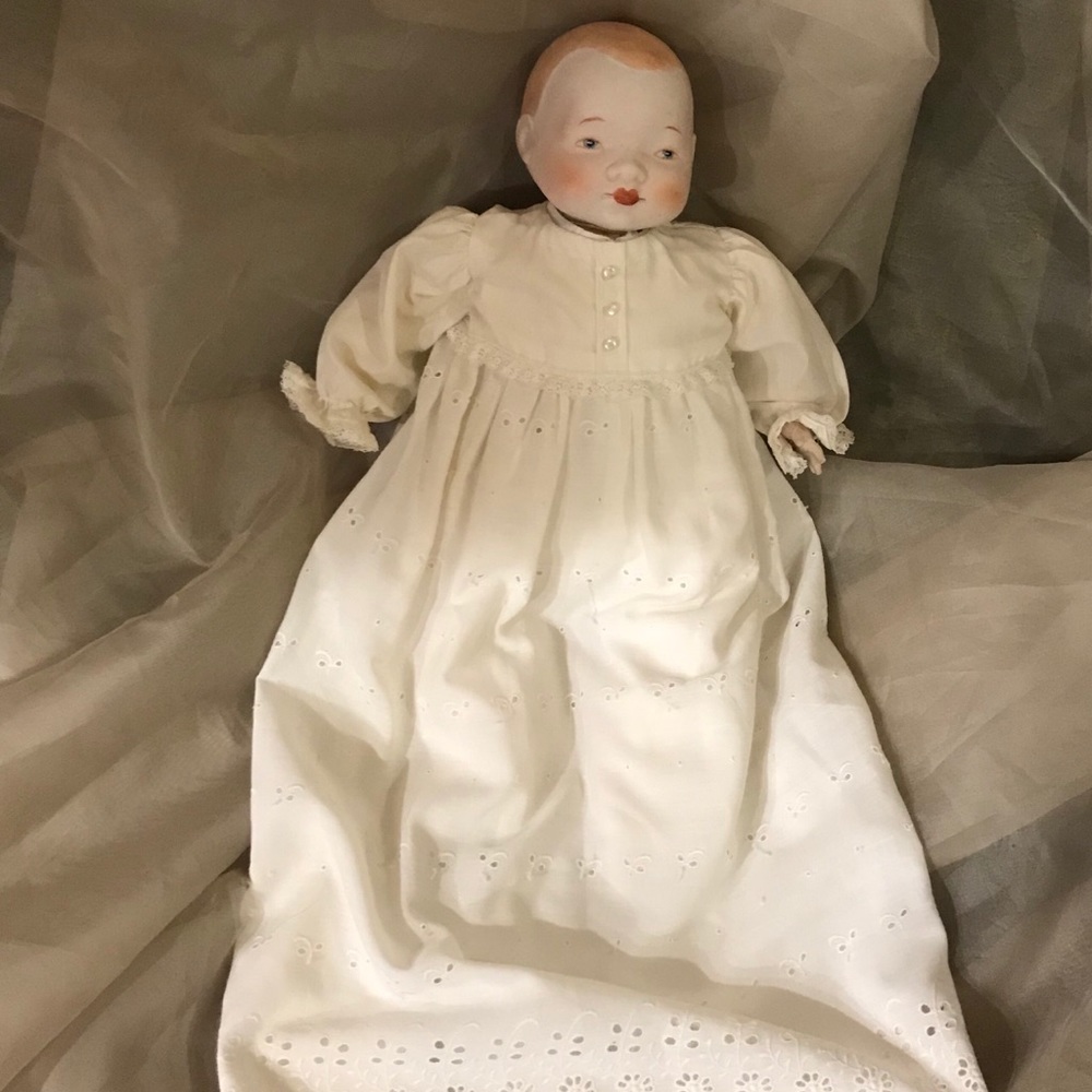 VINTAGE HAND PAINTED PORCELAIN DOLL